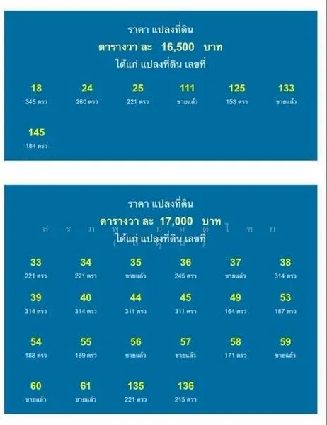 ขายที่ดิน จัดสรรแบ่งขาย ในโครงการฮอลิเดย์ปาร์คเขาใหญ่ เฟส 9
